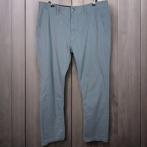 Volcom Mens Pants Size 36 Blue Casual Chino Straight Leg - Picture 1 of 9